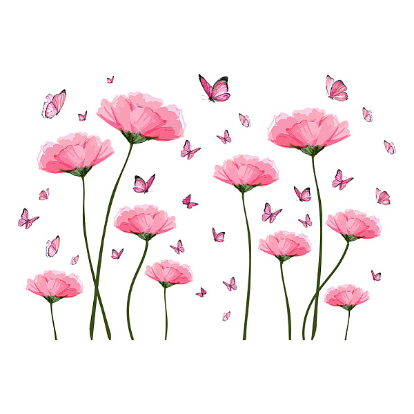 PandaHall SUPERDANT Pink Flowers Wall Stickers Watercolor Floral Vinyl Stickers Butterfly Decals Art Decor for Living Room Blossom DIY Art...
PandaHall SUPERDANT Pink Flowers Wall Stickers Watercolor Floral Vinyl Stickers Butterfly Decals Art Decor for Living Room Blossom DIY Art...