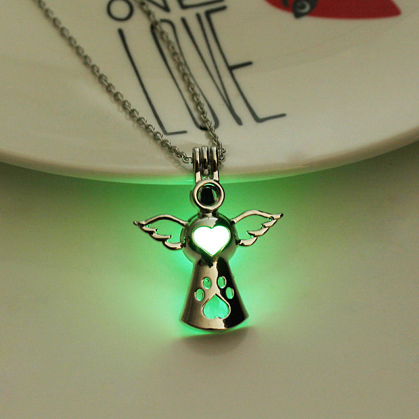 PandaHall Alloy Angel Cage Pendant Necklace with Luminous Plastic Beads, Glow in the Dark Jewelry for Women, Medium Spring Green, 17.72 inch...
PandaHall Alloy Angel Cage Pendant Necklace with Luminous Plastic Beads, Glow in the Dark Jewelry for Women, Medium Spring Green, 17.72 inch...