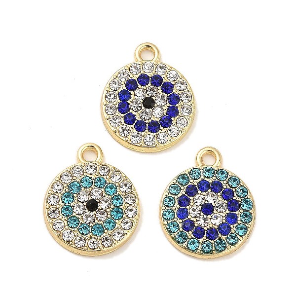 PandaHall Golden Alloy Pendants, with Rhinestone, Long-Lasting Plated, Flat Round with Evil Eye, Mixed Color, 19x16x2.5mm, Hole: 2mm..., Multicolor
PandaHall Golden Alloy Pendants, with Rhinestone, Long-Lasting Plated, Flat Round with Evil Eye, Mixed Color, 19x16x2.5mm, Hole: 2mm..., Multicolor