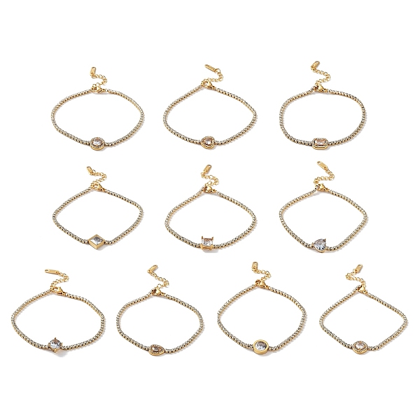 PandaHall Cubic Zirconia Link Bracelet, with Vacuum Plating Golden 304 Stainless Steel Rhinestone Cup Chains, Mixed Shapes, 7-1/8~7-1/2 inch..., Clear
PandaHall Cubic Zirconia Link Bracelet, with Vacuum Plating Golden 304 Stainless Steel Rhinestone Cup Chains, Mixed Shapes, 7-1/8~7-1/2 inch..., Clear