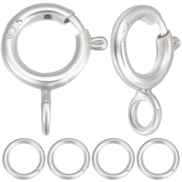 PandaHall Beebeecraft 20Pcs 925 Sterling Silver Spring Ring Clasps, with 20Pcs Open Jump Rings, 7x5x1mm, Hole: 1.5mm Sterling Silver
PandaHall Beebeecraft 20Pcs 925 Sterling Silver Spring Ring Clasps, with 20Pcs Open Jump Rings, 7x5x1mm, Hole: 1.5mm Sterling Silver