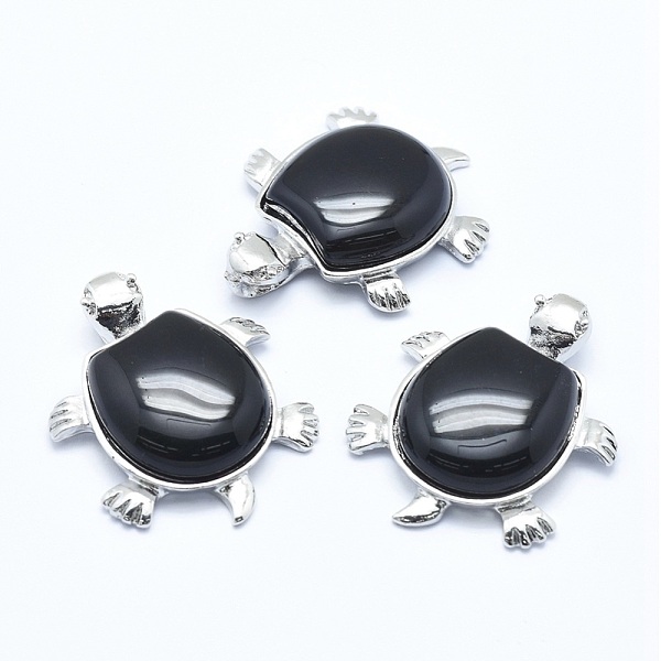 PandaHall Natural Obsidian Pendant, with Alloy Findings, Tortoise, Platinum, 38x30.5x8.2mm, Hole: 3x4.5mm Obsidian Tortoise
PandaHall Natural Obsidian Pendant, with Alloy Findings, Tortoise, Platinum, 38x30.5x8.2mm, Hole: 3x4.5mm Obsidian Tortoise