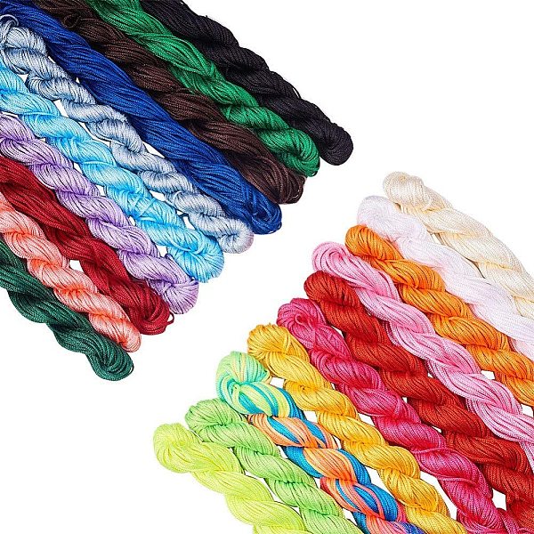 PandaHall 20 Colors 1mm Chinese Knotting Cord Nylon Macrame Thread Cord Beading String, 20 x20m Nylon Multicolor
PandaHall 20 Colors 1mm Chinese Knotting Cord Nylon Macrame Thread Cord Beading String, 20 x20m Nylon Multicolor