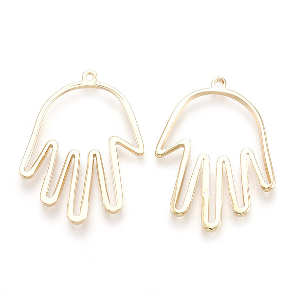 PandaHall Brass Pendants, Real 18K Gold Plated, Hollow Palm, 28.5x21x1.5mm, Hole: 1mm Brass Palm
PandaHall Brass Pendants, Real 18K Gold Plated, Hollow Palm, 28.5x21x1.5mm, Hole: 1mm Brass Palm