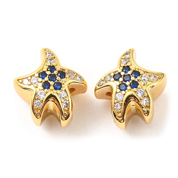 PandaHall Brass Micro Pave Cubic Zirconia European Beads, Large Hole Beads, Lead Free & Cadmium Free, Starfish, Clear, 11x11.5x9mm, Hole...
PandaHall Brass Micro Pave Cubic Zirconia European Beads, Large Hole Beads, Lead Free & Cadmium Free, Starfish, Clear, 11x11.5x9mm, Hole...