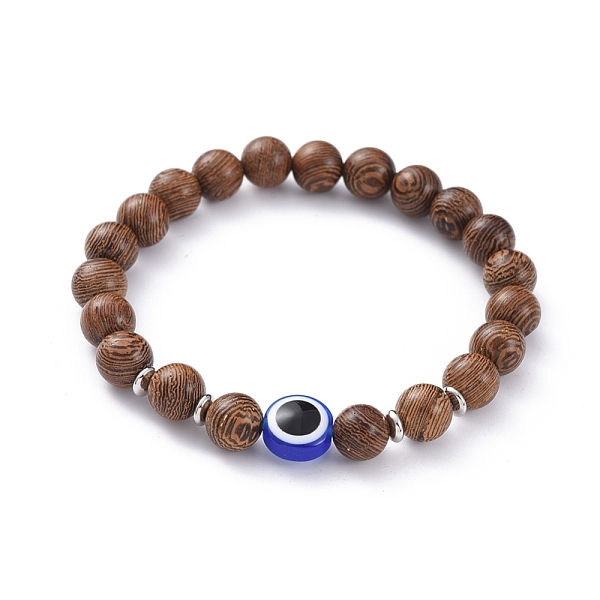 PandaHall Unisex Wood Beads Stretch Bracelets, with Resin Beads and Platinum Plated Brass Spacer Beads, Evil Eye, 2-1/4 inch(5.6cm) Wood...
PandaHall Unisex Wood Beads Stretch Bracelets, with Resin Beads and Platinum Plated Brass Spacer Beads, Evil Eye, 2-1/4 inch(5.6cm) Wood...