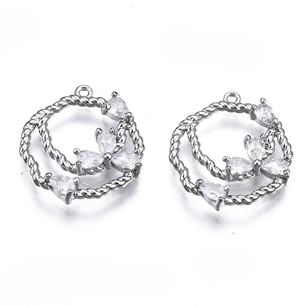 PandaHall Brass Micro Pave Clear Cubic Zirconia Charms, Texture Ring with Teardrop , Platinum, 14.5x13.5x2.5mm, Hole: 0.8mm Brass+Cubic...
PandaHall Brass Micro Pave Clear Cubic Zirconia Charms, Texture Ring with Teardrop , Platinum, 14.5x13.5x2.5mm, Hole: 0.8mm Brass+Cubic...