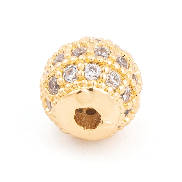 PandaHall Ion Plating(IP) Cubic Zirconia Beads, Real 18K Gold Plated, 6.5x6.5mm, Hole: 1mm Brass+Cubic Zirconia Clear
PandaHall Ion Plating(IP) Cubic Zirconia Beads, Real 18K Gold Plated, 6.5x6.5mm, Hole: 1mm Brass+Cubic Zirconia Clear