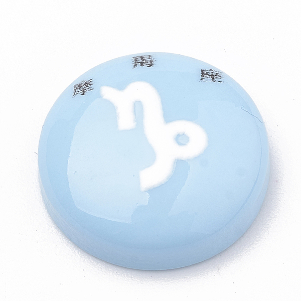 PandaHall Constellation/Zodiac Sign Resin Cabochons, Half Round/Dome, Craved with Chinese character, Capricorn, Light Sky Blue, 15x4.5mm...
PandaHall Constellation/Zodiac Sign Resin Cabochons, Half Round/Dome, Craved with Chinese character, Capricorn, Light Sky Blue, 15x4.5mm...