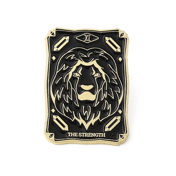 PandaHall Alloy Brooch, Enamel Pins, Light Gold, Tarot Card Badges, The Strenth, Black, 30.5x21.5x1.5mm Alloy+Enamel Rectangle Black
PandaHall Alloy Brooch, Enamel Pins, Light Gold, Tarot Card Badges, The Strenth, Black, 30.5x21.5x1.5mm Alloy+Enamel Rectangle Black