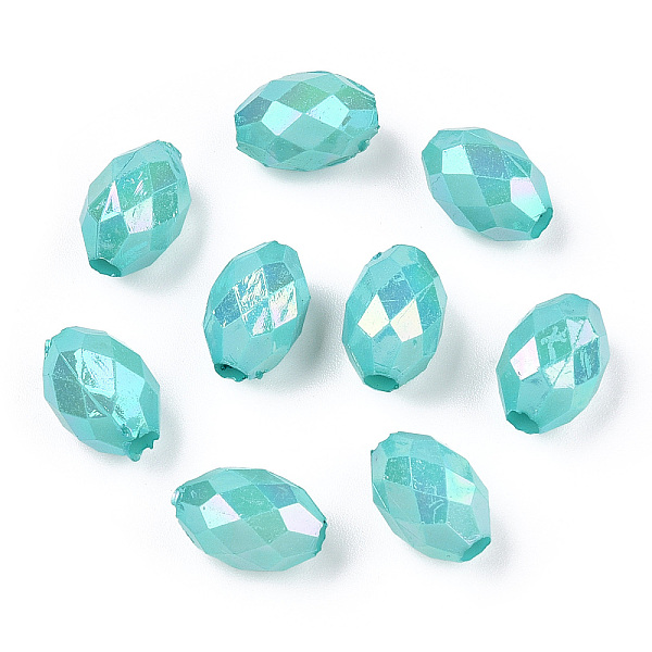 PandaHall Opaque Acrylic Beads, Dyed, AB Color, Faceted, Oval, Cyan, 12x8mm, Hole: 2.5mm Acrylic Oval Cyan
PandaHall Opaque Acrylic Beads, Dyed, AB Color, Faceted, Oval, Cyan, 12x8mm, Hole: 2.5mm Acrylic Oval Cyan