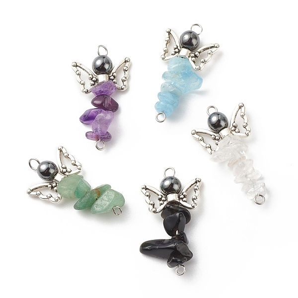 PandaHall Natural Mixed Stone Chip Beaded Connecter Charms, with Antique Silver & Platinum Tone 304 Stainlesss Steel & Alloy Findings &...
PandaHall Natural Mixed Stone Chip Beaded Connecter Charms, with Antique Silver & Platinum Tone 304 Stainlesss Steel & Alloy Findings &...