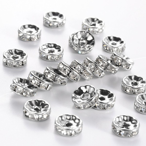 PandaHall Disc 316 Surgical Stainless Steel Spacer Beads, with Rhinestone, Stainless Steel Color, 10x4mm, Hole: 2mm Stainless...
PandaHall Disc 316 Surgical Stainless Steel Spacer Beads, with Rhinestone, Stainless Steel Color, 10x4mm, Hole: 2mm Stainless...