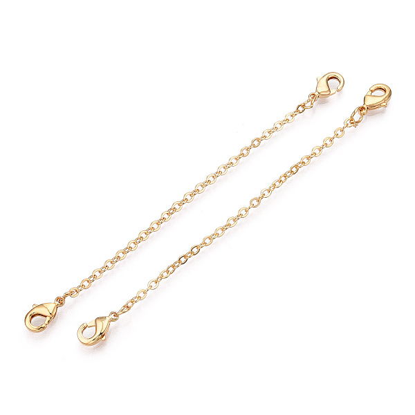 PandaHall Brass Cable Chain Chain Extender, End Chains with Double Lobster Claw Clasps, Real 18K Gold Plated, 75~80x2mm Brass
PandaHall Brass Cable Chain Chain Extender, End Chains with Double Lobster Claw Clasps, Real 18K Gold Plated, 75~80x2mm Brass