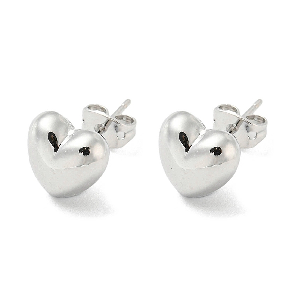 PandaHall Heart Rack Plating Brass Stud Earrings, Long-Lasting Plated, Lead Free & Cadmium Free, Platinum, 9.5x10.5mm Brass Heart
PandaHall Heart Rack Plating Brass Stud Earrings, Long-Lasting Plated, Lead Free & Cadmium Free, Platinum, 9.5x10.5mm Brass Heart