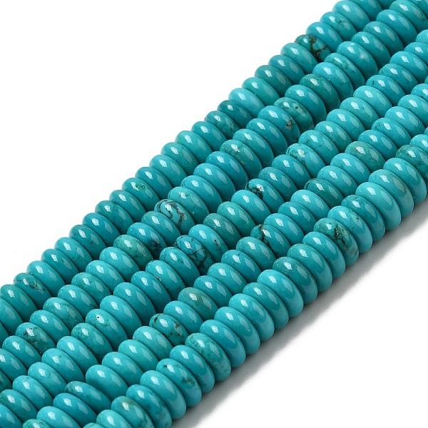 PandaHall Natural Howlite Beads Strands, Dyed, Rondelle, Turquoise, 8~8.5x2.5~3mm, Hole: 1.2mm, about 129~130pcs/strand, 15.35~15.51''..., Green
PandaHall Natural Howlite Beads Strands, Dyed, Rondelle, Turquoise, 8~8.5x2.5~3mm, Hole: 1.2mm, about 129~130pcs/strand, 15.35~15.51''..., Green
