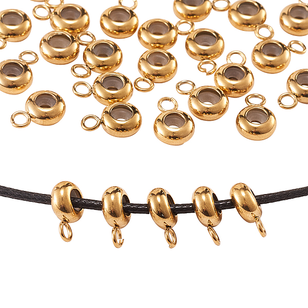 PandaHall 30pcs 304 Stainless Steel Tube Bails, Loop Bails, Bail Beads, with Rubber, Rondelle, Golden, 12x8x4mm, Hole: 2.5mm 304 Stainless...
PandaHall 30pcs 304 Stainless Steel Tube Bails, Loop Bails, Bail Beads, with Rubber, Rondelle, Golden, 12x8x4mm, Hole: 2.5mm 304 Stainless...
