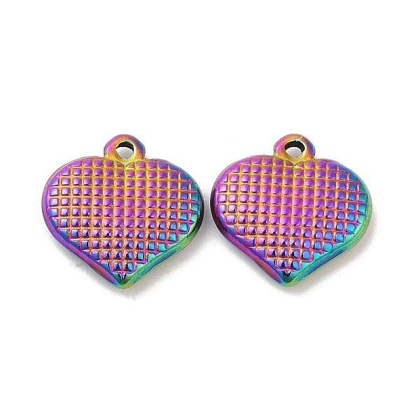 PandaHall 304 Stainless Steel Pendant, Heart Charm, Rainbow Color, 16x15.5x3.5mm, Hole: 1.5mm 304 Stainless Steel Heart
PandaHall 304 Stainless Steel Pendant, Heart Charm, Rainbow Color, 16x15.5x3.5mm, Hole: 1.5mm 304 Stainless Steel Heart
