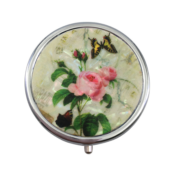 PandaHall Portable Stainless Steel Pill Box, with Shell and Mirror, 3 Grids Multi-use Travel Storage Boxes, Flat Round, Flower, 5x1.4cm...
PandaHall Portable Stainless Steel Pill Box, with Shell and Mirror, 3 Grids Multi-use Travel Storage Boxes, Flat Round, Flower, 5x1.4cm...