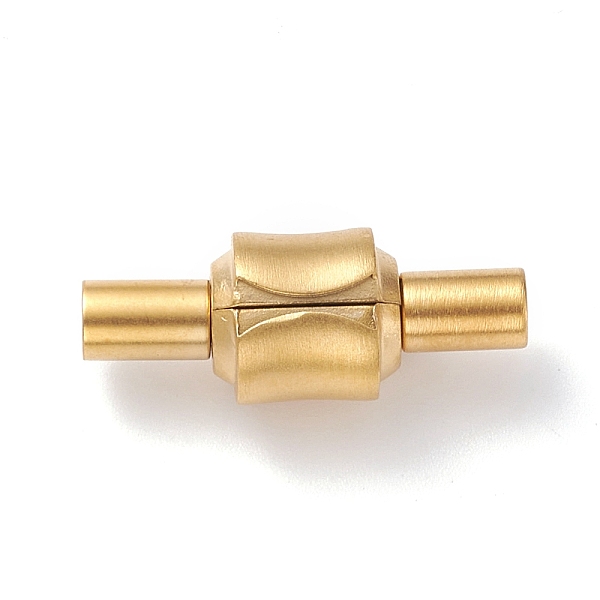 PandaHall Ion Plating(IP) 304 Stainless Steel European Clasps with Cord Ends, Column, Matte Gold Color, 21x8mm, Hole: 3mm 304 Stainless...
PandaHall Ion Plating(IP) 304 Stainless Steel European Clasps with Cord Ends, Column, Matte Gold Color, 21x8mm, Hole: 3mm 304 Stainless...