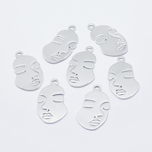 PandaHall Brass Pendant, Long-Lasting Plated, Real Platinum Plated, Nickel Free, Face, 33.5x17.5x1mm, Hole: 2.5mm Brass Human
PandaHall Brass Pendant, Long-Lasting Plated, Real Platinum Plated, Nickel Free, Face, 33.5x17.5x1mm, Hole: 2.5mm Brass Human