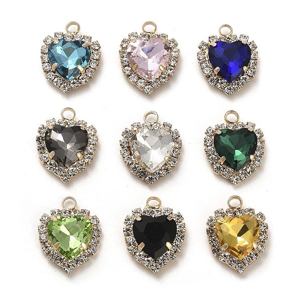 PandaHall Glass with Golden Brass Pendants, Heart Charms, Mixed Color, 18.5x14x6mm, Hole: 2mm Brass+Glass Heart Multicolor
PandaHall Glass with Golden Brass Pendants, Heart Charms, Mixed Color, 18.5x14x6mm, Hole: 2mm Brass+Glass Heart Multicolor
