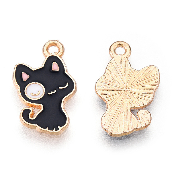 PandaHall Alloy Enamel Pendants, Cadmium Free & Nickel Free & Lead Free, Light Gold, Cat Charm, Black, 18.5x12x1.2mm, Hole: 1.6mm...
PandaHall Alloy Enamel Pendants, Cadmium Free & Nickel Free & Lead Free, Light Gold, Cat Charm, Black, 18.5x12x1.2mm, Hole: 1.6mm...