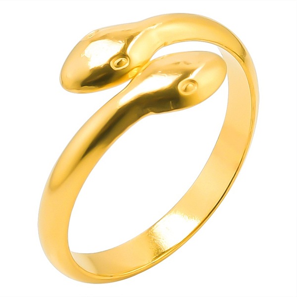 PandaHall Vintage Stainless Steel Snake Couple Rings, Open Cuff Rings for Men and Women, Golden Stainless Steel Snake
PandaHall Vintage Stainless Steel Snake Couple Rings, Open Cuff Rings for Men and Women, Golden Stainless Steel Snake