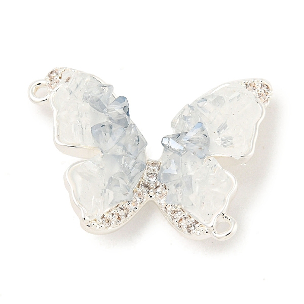 PandaHall Natural Quartz Crystal Connector Charms, Butterfly Brass Micro Pave Clear Cubic Zirconia Links with Enamel, Silver, 17x23x6mm...
PandaHall Natural Quartz Crystal Connector Charms, Butterfly Brass Micro Pave Clear Cubic Zirconia Links with Enamel, Silver, 17x23x6mm...