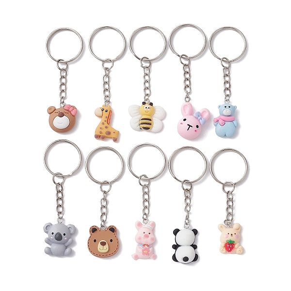 PandaHall Animal Theme Reisn Pendants Keychain, with Iron Keychain Ring, Mixed Shapes, Mixed Color, 7.2~7.7cm Resin Mixed Shapes Multicolor
PandaHall Animal Theme Reisn Pendants Keychain, with Iron Keychain Ring, Mixed Shapes, Mixed Color, 7.2~7.7cm Resin Mixed Shapes Multicolor