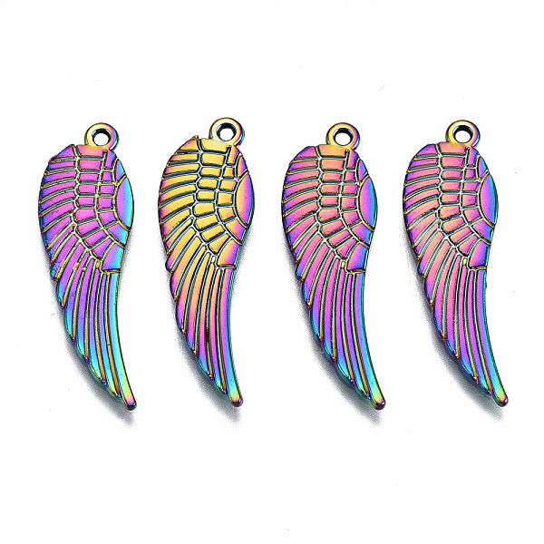 PandaHall Rainbow Color Alloy Pendants, Cadmium Free & Lead Free, Wing, 29.5x9x1mm, Hole: 1.2mm Alloy Wing
PandaHall Rainbow Color Alloy Pendants, Cadmium Free & Lead Free, Wing, 29.5x9x1mm, Hole: 1.2mm Alloy Wing