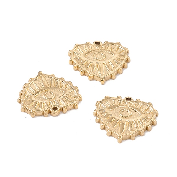 PandaHall Ion Plating(IP) 304 Stainless Steel Pendants, Heart with Eye, Golden, 14x15x1.5mm, Hole: 0.9mm 304 Stainless Steel Heart
PandaHall Ion Plating(IP) 304 Stainless Steel Pendants, Heart with Eye, Golden, 14x15x1.5mm, Hole: 0.9mm 304 Stainless Steel Heart