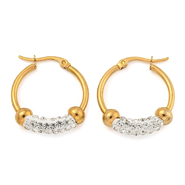 PandaHall Vacuum Plating 202 Stainless Steel Studs Earring, with 304 Stainless Steel Pins, Ceramics and Rhinestone, Golden, 24x6mm 202...
PandaHall Vacuum Plating 202 Stainless Steel Studs Earring, with 304 Stainless Steel Pins, Ceramics and Rhinestone, Golden, 24x6mm 202...