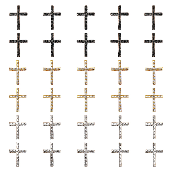 PandaHall CHGCRAFT 30Pcs 3 Colors Alloy Rhinestone Multi-strand Links, Religion Cross, with Round & Heart Hole, Mixed Color...
PandaHall CHGCRAFT 30Pcs 3 Colors Alloy Rhinestone Multi-strand Links, Religion Cross, with Round & Heart Hole, Mixed Color...