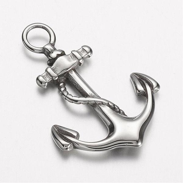 PandaHall 304 Stainless Steel Pendants, Anchor, Stainless Steel Color, 39x27x3mm, Hole: 5mm 304 Stainless Steel Anchor & Helm
PandaHall 304 Stainless Steel Pendants, Anchor, Stainless Steel Color, 39x27x3mm, Hole: 5mm 304 Stainless Steel Anchor & Helm
