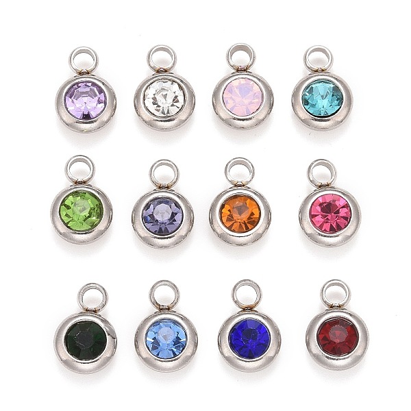 PandaHall 304 Stainless Steel Pendants, with K9 Rhinestone, Flat Round, Mixed Color, 12x8x4mm, Hole: 2.5mm Stainless Steel+Rhinestone Flat..., Multicolor
PandaHall 304 Stainless Steel Pendants, with K9 Rhinestone, Flat Round, Mixed Color, 12x8x4mm, Hole: 2.5mm Stainless Steel+Rhinestone Flat..., Multicolor