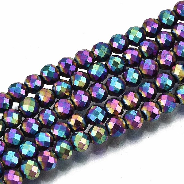 PandaHall Rainbow Electroplate Non-magnetic Synthetic Hematite Beads Strands, Round, Faceted, Multi-color Plated, 4mm, Hole: 1mm, about...
PandaHall Rainbow Electroplate Non-magnetic Synthetic Hematite Beads Strands, Round, Faceted, Multi-color Plated, 4mm, Hole: 1mm, about...