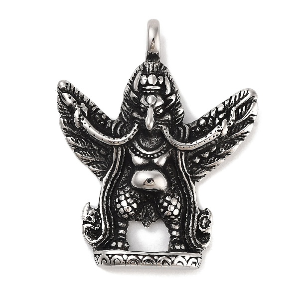 PandaHall Retro 304 Stainless Steel Pendants, Dapeng Garuda Charms, Antique Silver, 45x36x6mm, Hole: 3.5mm 304 Stainless Steel Human
PandaHall Retro 304 Stainless Steel Pendants, Dapeng Garuda Charms, Antique Silver, 45x36x6mm, Hole: 3.5mm 304 Stainless Steel Human