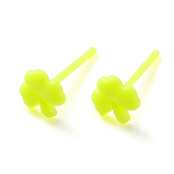 PandaHall Eco-Friendly Plastic Stud Earrings, Shamrock, Green Yellow, 5.5x5.5x1mm, Pin: 0.8mm Plastic Clover
PandaHall Eco-Friendly Plastic Stud Earrings, Shamrock, Green Yellow, 5.5x5.5x1mm, Pin: 0.8mm Plastic Clover