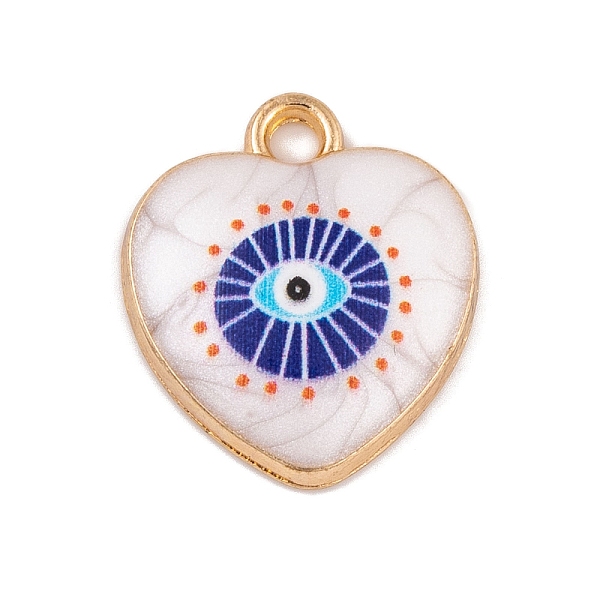 PandaHall Alloy Enamel Pendants, Golden, Heart with Evil Eye Charm, Dark Blue, 16x14x3.5mm, Hole: 1.6mm Alloy+Enamel Heart
PandaHall Alloy Enamel Pendants, Golden, Heart with Evil Eye Charm, Dark Blue, 16x14x3.5mm, Hole: 1.6mm Alloy+Enamel Heart