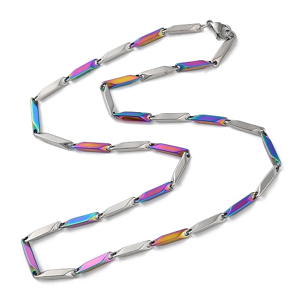 PandaHall 201 Stainless Steel Bar Link Chain Necklaces for Men Women, Rainbow Color, 19.92~20.00 inch(50.6~50.8cm) 201 Stainless Steel
PandaHall 201 Stainless Steel Bar Link Chain Necklaces for Men Women, Rainbow Color, 19.92~20.00 inch(50.6~50.8cm) 201 Stainless Steel