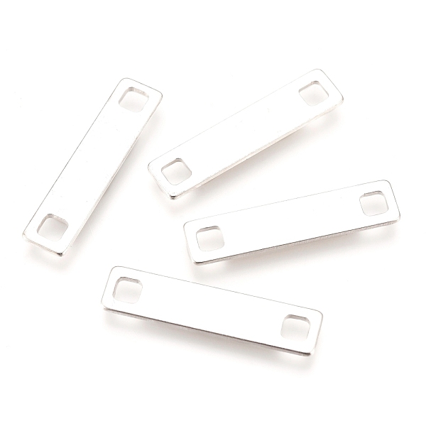 PandaHall 201 Stainless Steel Links connectors, Rectangle, Silver, 26x6x1mm, Hole: 3x3mm 201 Stainless Steel Rectangle
PandaHall 201 Stainless Steel Links connectors, Rectangle, Silver, 26x6x1mm, Hole: 3x3mm 201 Stainless Steel Rectangle