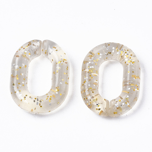PandaHall Transparent Acrylic Linking Rings, with Glitter Powder, Quick Link Connectors, For Jewelry Cable Chains Making, Oval, Beige..., Yellow
PandaHall Transparent Acrylic Linking Rings, with Glitter Powder, Quick Link Connectors, For Jewelry Cable Chains Making, Oval, Beige..., Yellow
