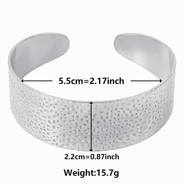 PandaHall Stylish European and American Texture 304 Stainless Steel Cuff Bangles for Women Stainless Steel
PandaHall Stylish European and American Texture 304 Stainless Steel Cuff Bangles for Women Stainless Steel