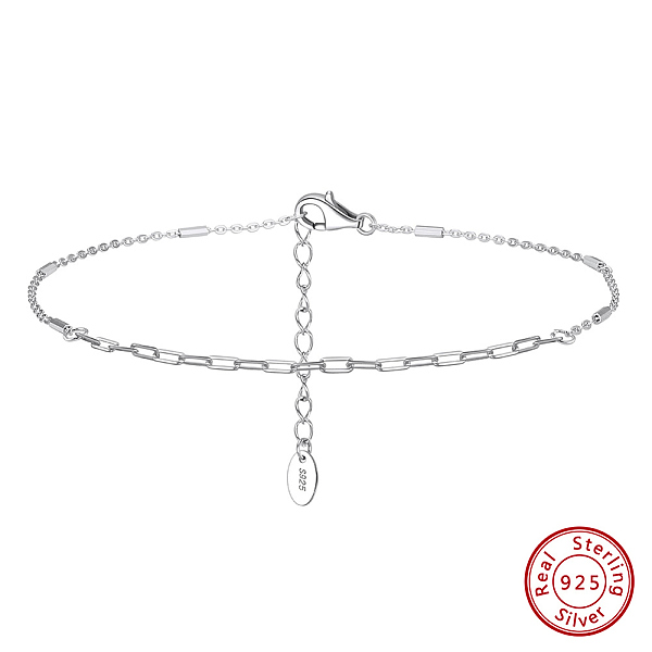 PandaHall 925 Sterling Silver Cable Chain Anklet, Real Platinum Plated, 8-3/4 inch(22.1cm) Sterling Silver
PandaHall 925 Sterling Silver Cable Chain Anklet, Real Platinum Plated, 8-3/4 inch(22.1cm) Sterling Silver