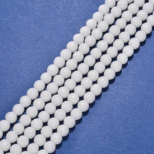 PandaHall Synthetic White Agate Beads Strands, Dyed, Faceted, Round, White, 6mm, Hole: 1mm, about 62pcs/strand, 16 inch Glass Round White
PandaHall Synthetic White Agate Beads Strands, Dyed, Faceted, Round, White, 6mm, Hole: 1mm, about 62pcs/strand, 16 inch Glass Round White