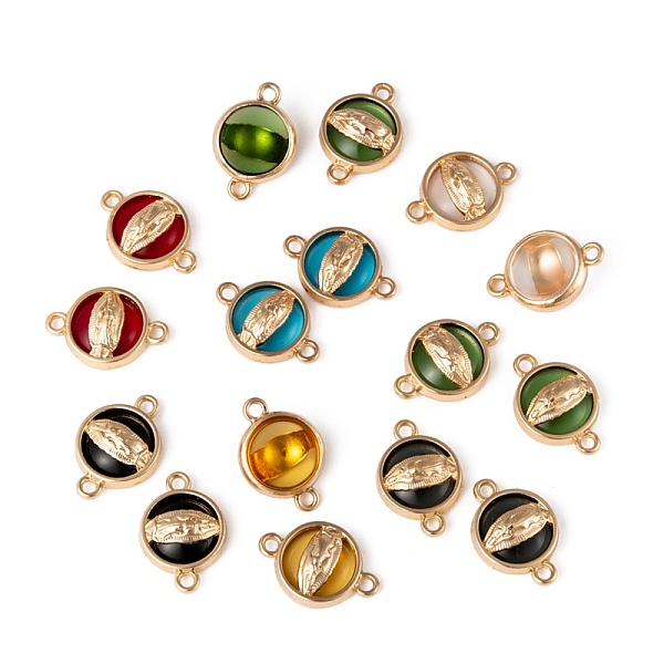 PandaHall Glass Links connectors, with Light Gold Plated Alloy Findings, Flat Round with Virgin Mary, Mixed Color, 13.5x19.5x5.5mm, Hole..., Multicolor
PandaHall Glass Links connectors, with Light Gold Plated Alloy Findings, Flat Round with Virgin Mary, Mixed Color, 13.5x19.5x5.5mm, Hole..., Multicolor