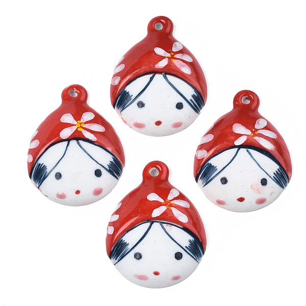 PandaHall Handmade Porcelain Big Pendants, Famille Rose Style, Girl, Red, 53x40x8~11mm, Hole: 3mm Porcelain Human Red
PandaHall Handmade Porcelain Big Pendants, Famille Rose Style, Girl, Red, 53x40x8~11mm, Hole: 3mm Porcelain Human Red