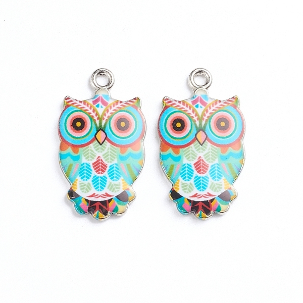 PandaHall Alloy Enamel Pendants, Owl, Platinum, Cyan, 23.5x13x2mm, Hole: 1.6mm, 2pcs/bag Alloy+Enamel Owl Cyan
PandaHall Alloy Enamel Pendants, Owl, Platinum, Cyan, 23.5x13x2mm, Hole: 1.6mm, 2pcs/bag Alloy+Enamel Owl Cyan