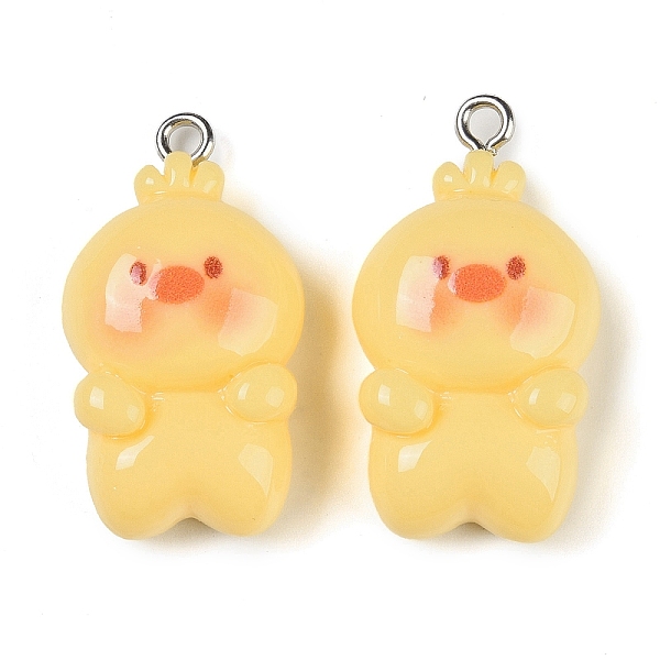 PandaHall Resin Pendants, with Platinum Iron Loops, Chick, Gold, 28x15.5x8.5mm, Hole: 2mm Iron+Resin Chick Gold
PandaHall Resin Pendants, with Platinum Iron Loops, Chick, Gold, 28x15.5x8.5mm, Hole: 2mm Iron+Resin Chick Gold